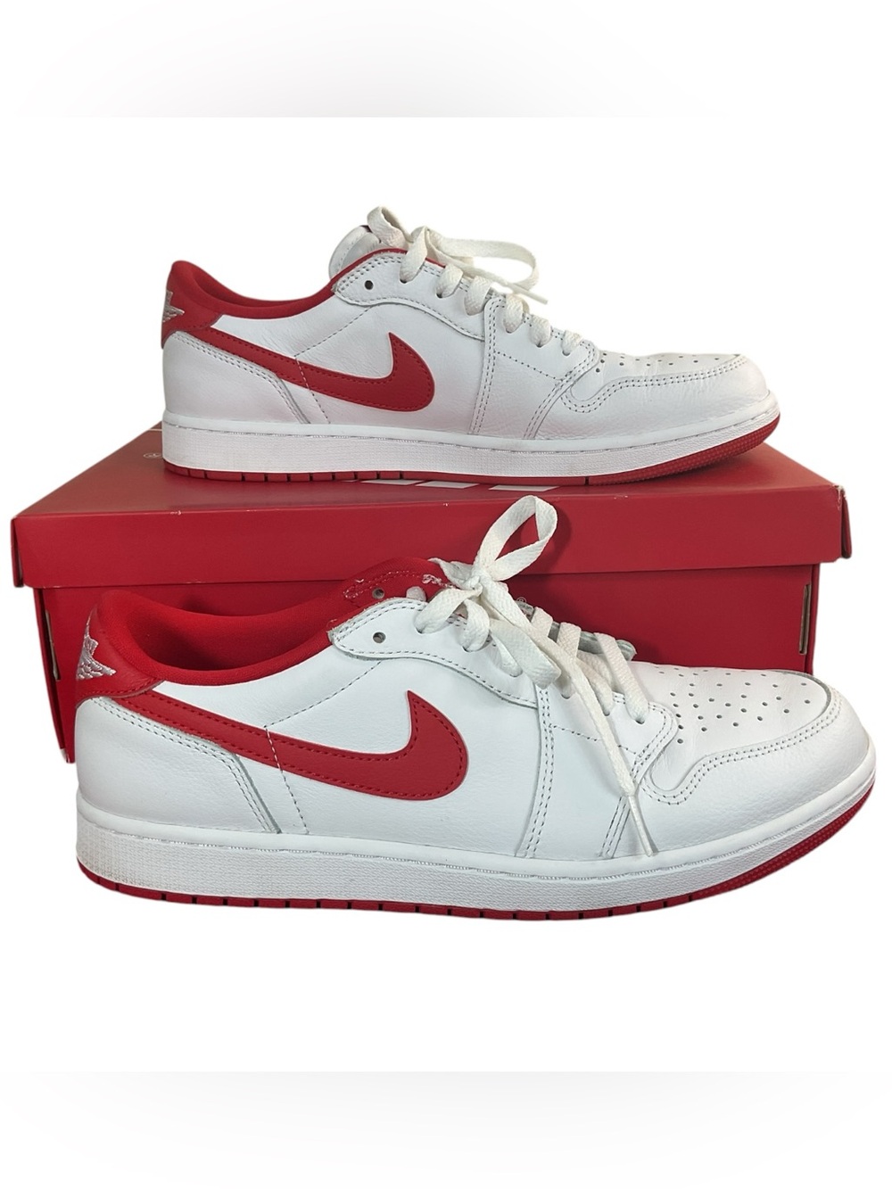 Nike Air Jordan 1 Retro Low OG 2023 White University Red CZ0790-161 Men’s 11.5